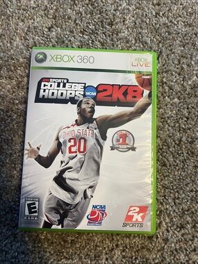 Microsoft Xbox 360 College Hoops 2K8 - White/Red/Green